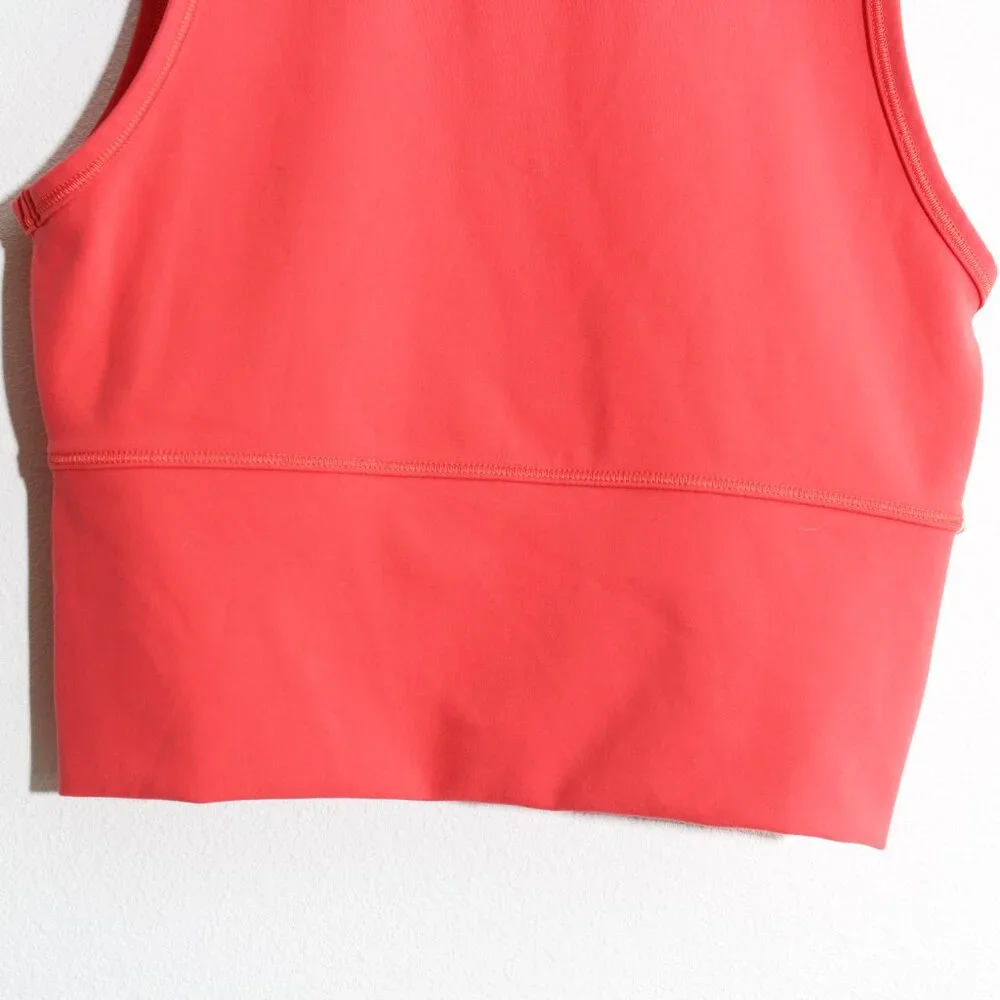 Lululemon Power Pivot Tank Top *Everlux Carnation Red Reversible V-Neck Crop 6